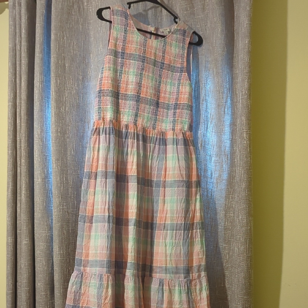 JCrew Plaid Maxi Dress